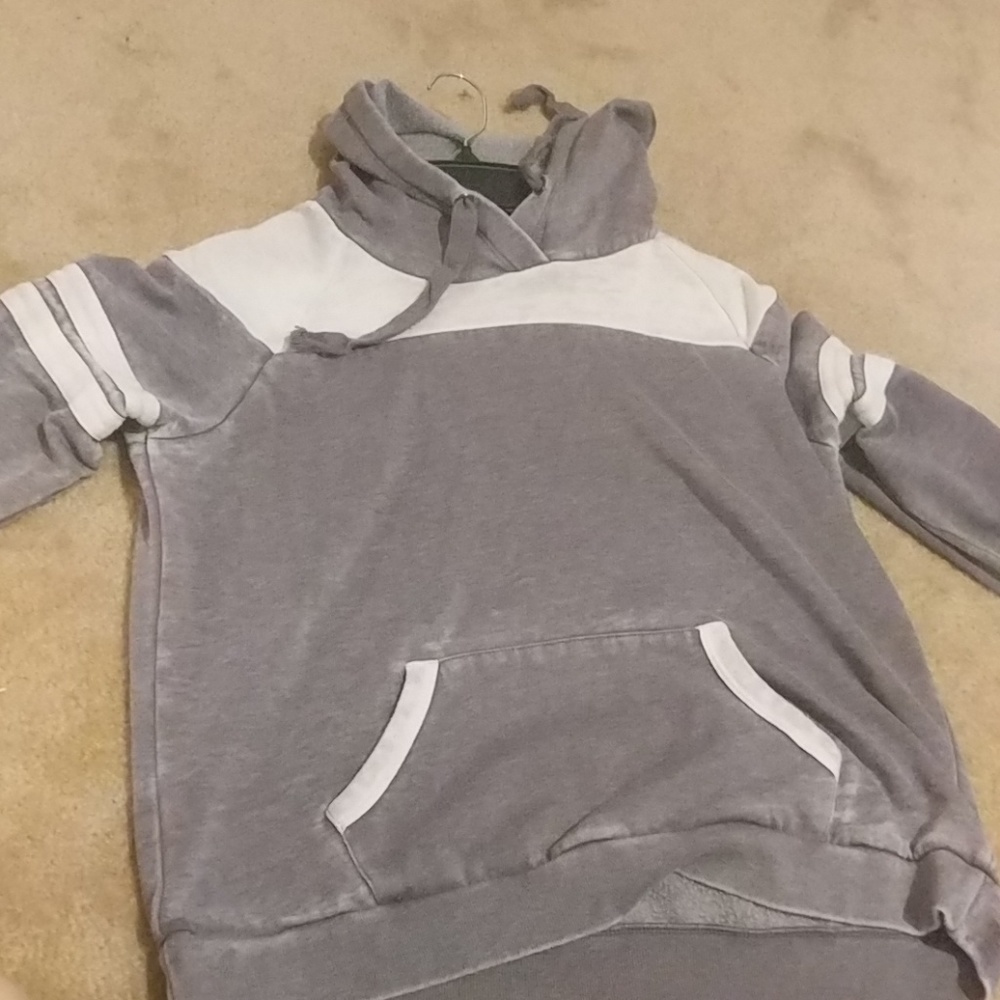 Greyish Purple and White Hoodie